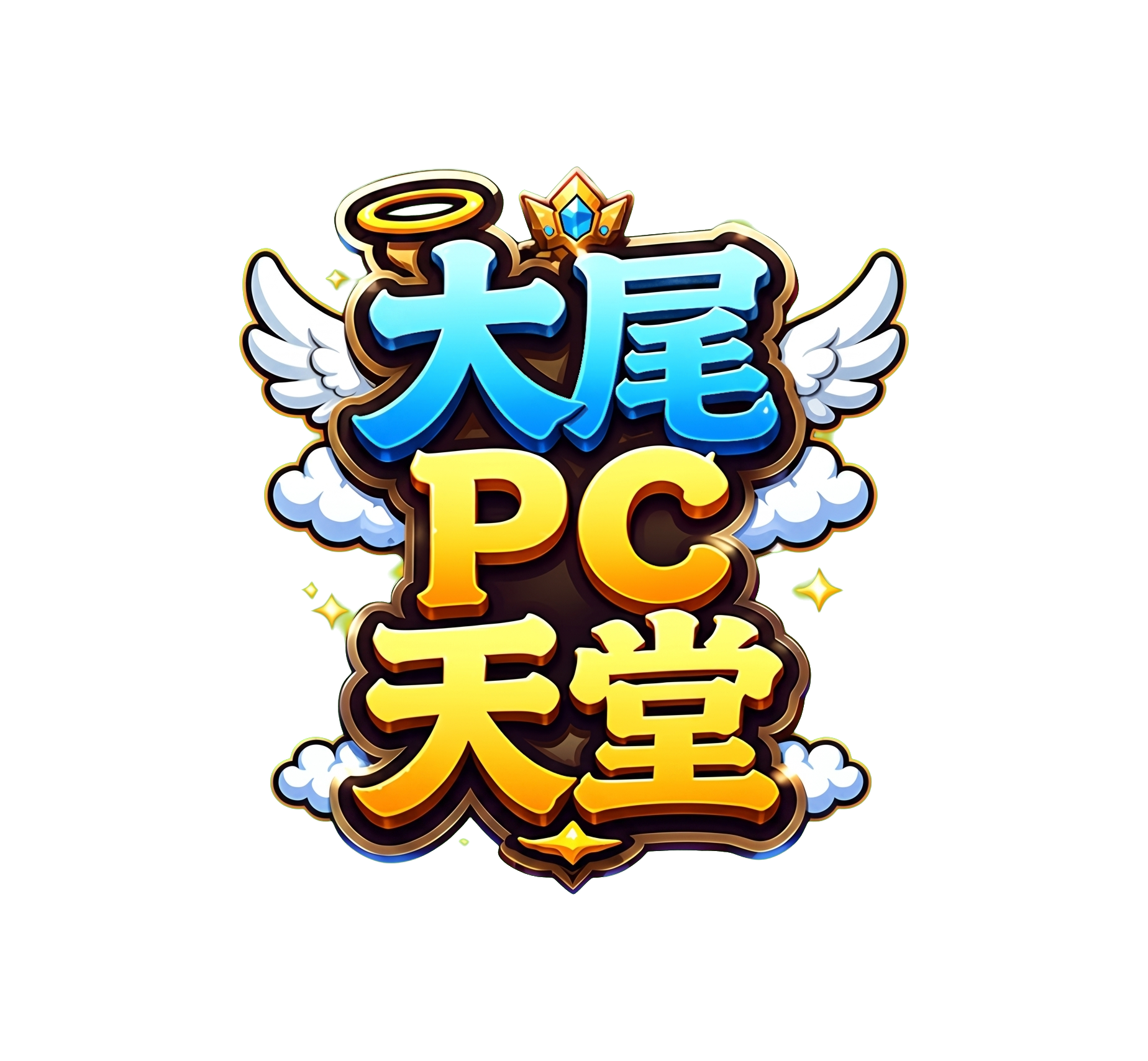 大尾PC天堂LOGO豎